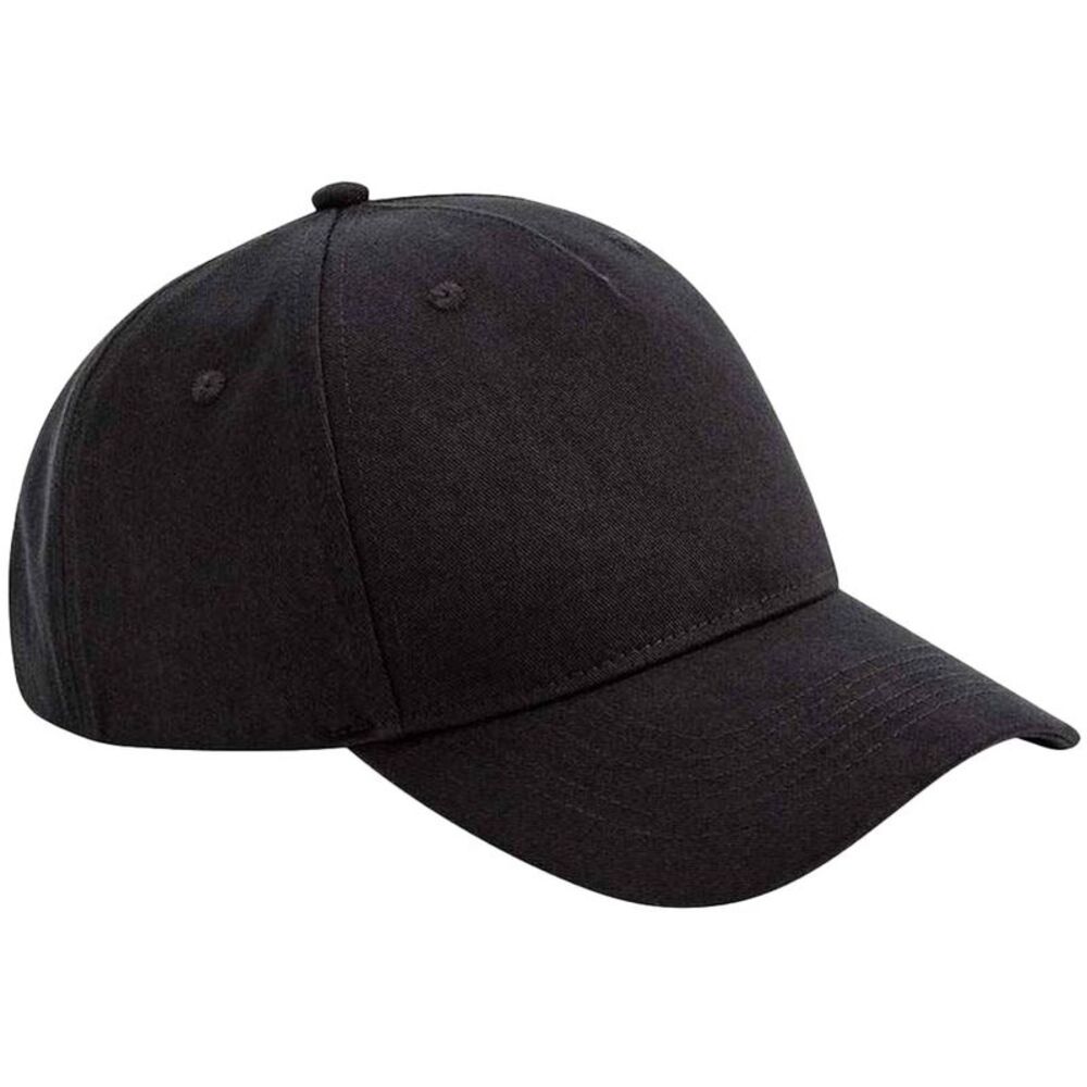 Beechfield 5 Panel Baseball Cap / Black
